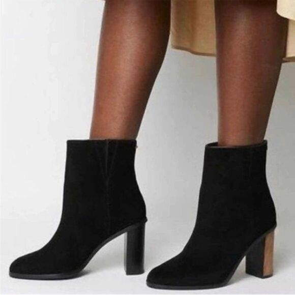 Ted Baker Boots Womens Size 10 Orbida Black‎ Suede Booties - Picture 1 of 9